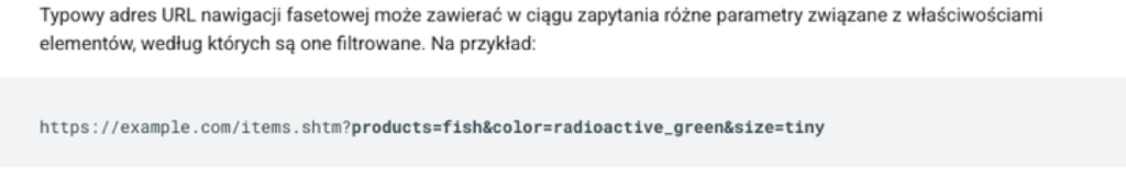 przykładowy adres URL z parametrami filtrów w nawigacji fasetowej
